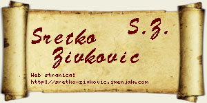 Sretko Živković vizit kartica